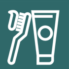 Toothbrush and toothpaste icon